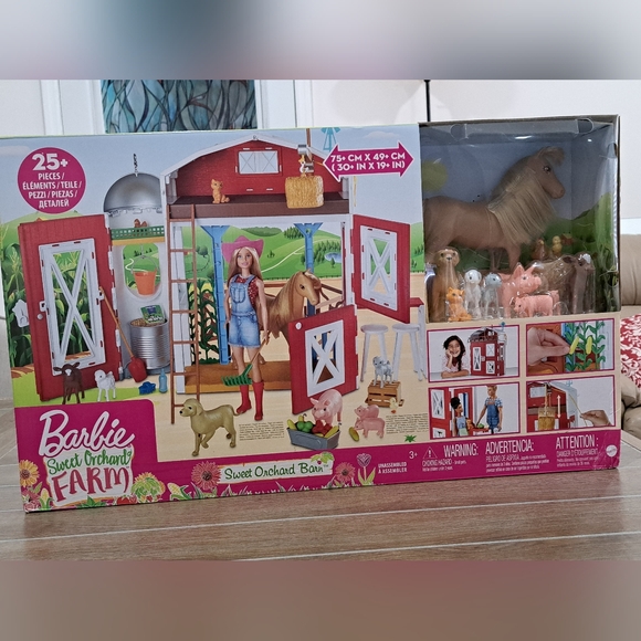 NEW Barbie Sweet Orchard Farm Barn Horse Playset READY TO SHIP 25+
